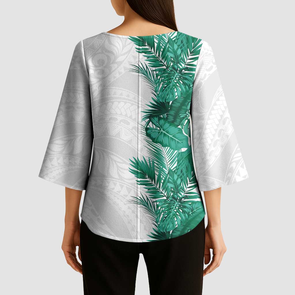 Hawaii Tropical Leaves Kimono Sleeve Blouse Polynesian Pattern LT01 - Polynesian Pride