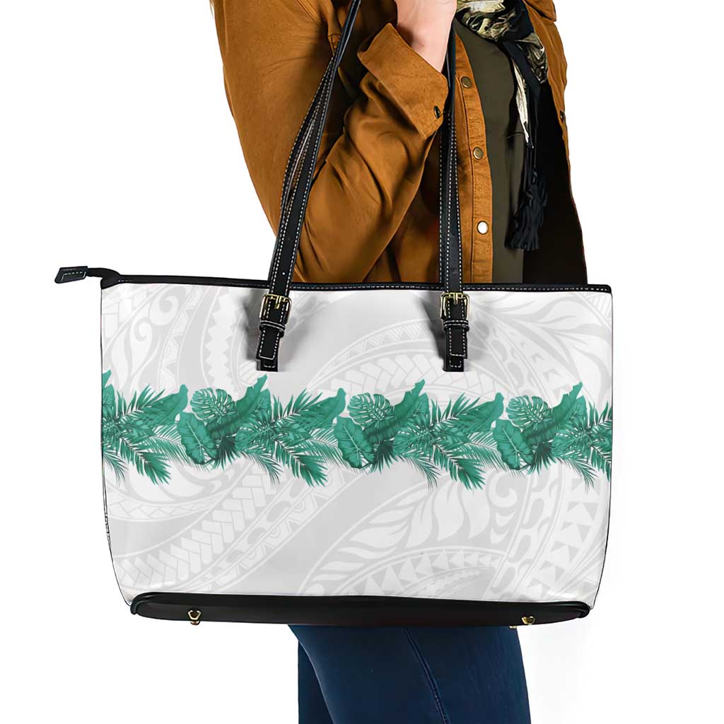 Hawaii Tropical Leaves Leather Tote Bag Polynesian Pattern LT01 - Polynesian Pride