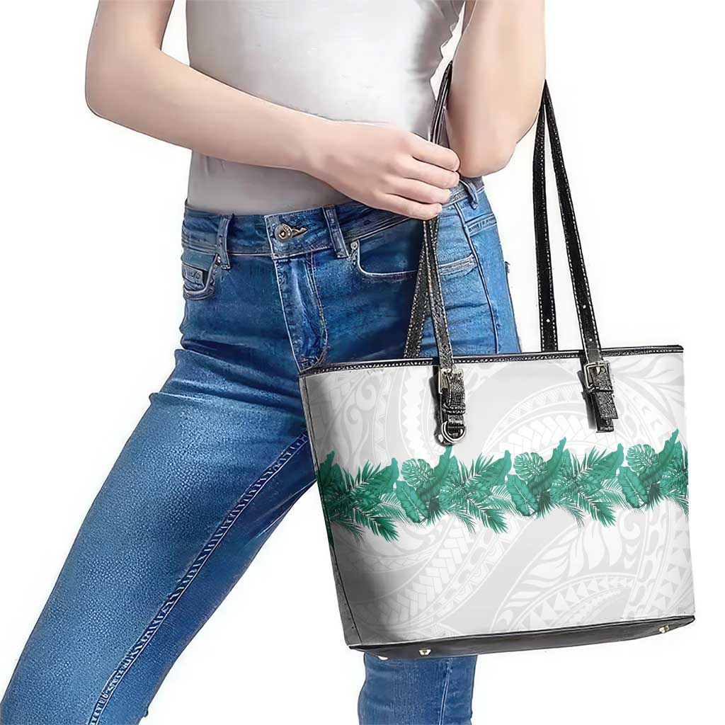 Hawaii Tropical Leaves Leather Tote Bag Polynesian Pattern LT01 - Polynesian Pride