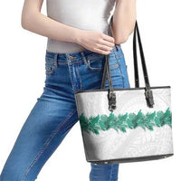 Hawaii Tropical Leaves Leather Tote Bag Polynesian Pattern LT01 - Polynesian Pride