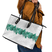 Hawaii Tropical Leaves Leather Tote Bag Polynesian Pattern LT01 - Polynesian Pride
