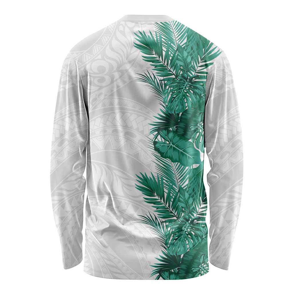 Hawaii Tropical Leaves Long Sleeve Shirt Polynesian Pattern LT01 - Polynesian Pride