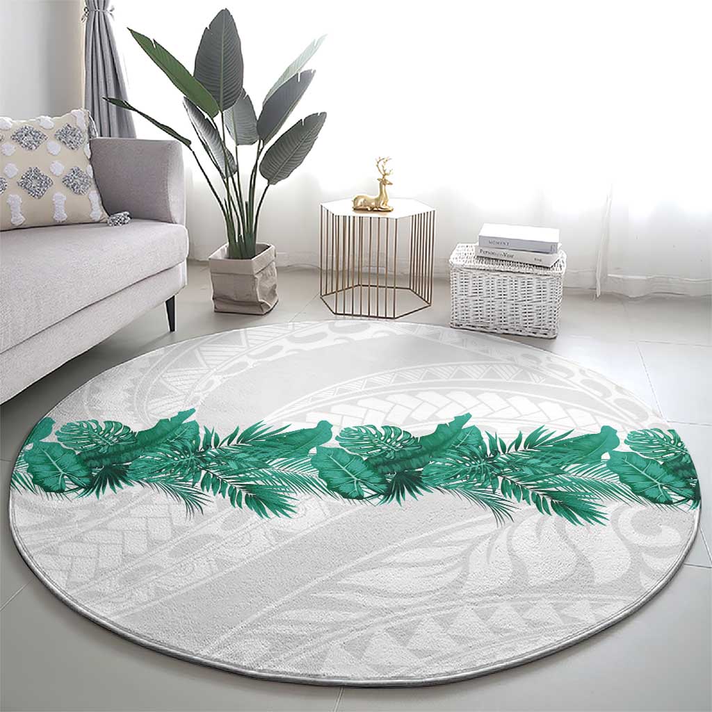 Hawaii Tropical Leaves Round Carpet Polynesian Pattern LT01 - Polynesian Pride