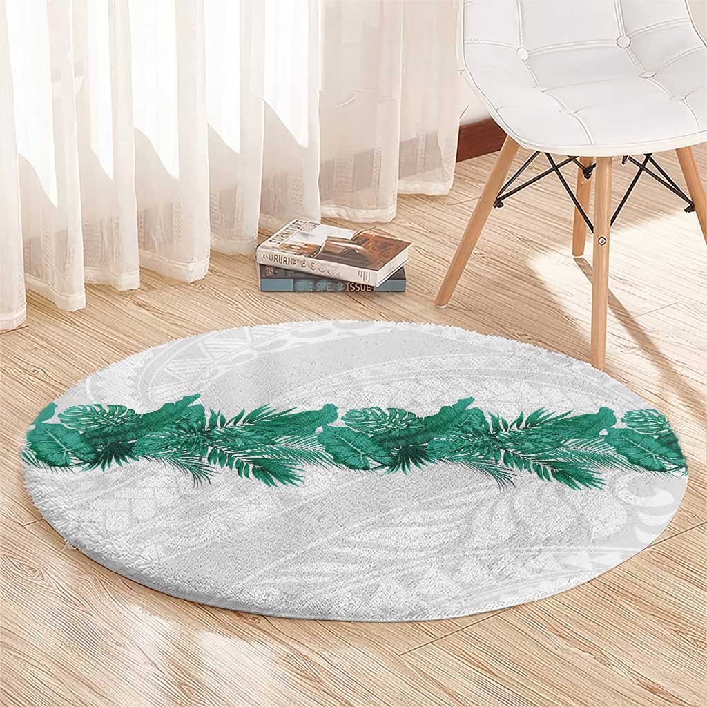 Hawaii Tropical Leaves Round Carpet Polynesian Pattern LT01 - Polynesian Pride