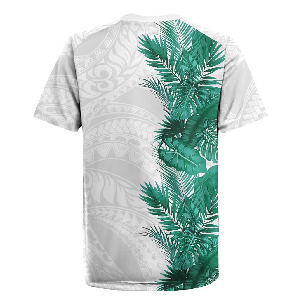 Hawaii Tropical Leaves Rugby Jersey Polynesian Pattern LT01 - Polynesian Pride