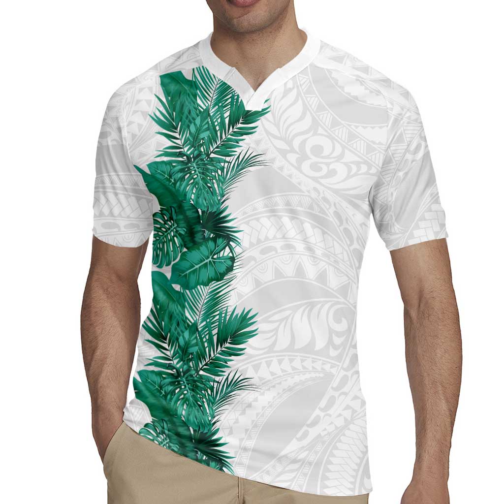 Hawaii Tropical Leaves Rugby Jersey Polynesian Pattern LT01 - Polynesian Pride