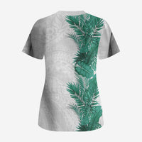 Hawaii Tropical Leaves Scrub Top Polynesian Pattern LT01 - Polynesian Pride