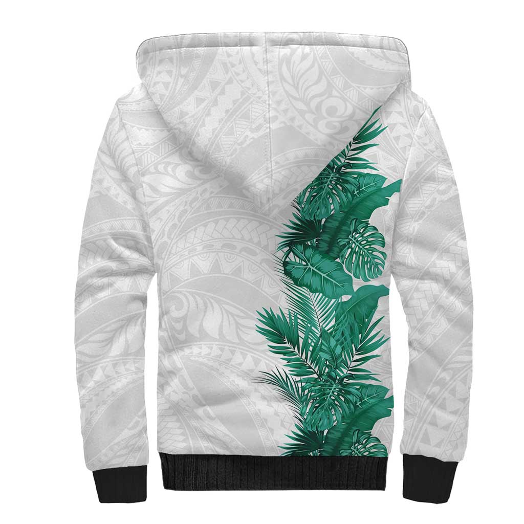 Hawaii Tropical Leaves Sherpa Hoodie Polynesian Pattern LT01 - Polynesian Pride
