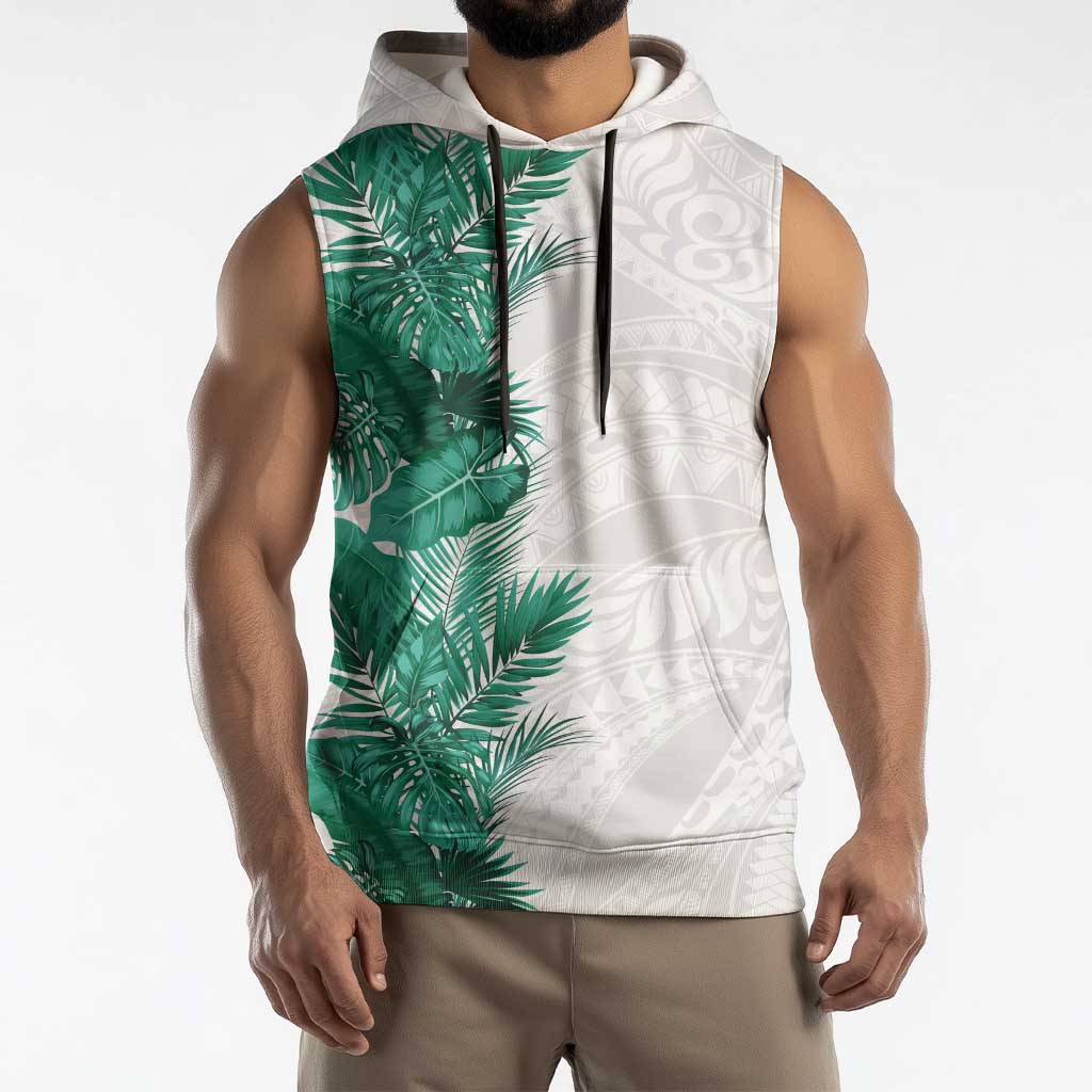 Hawaii Tropical Leaves Sleeveless Hoodie Polynesian Pattern LT01 - Polynesian Pride