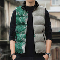 Hawaii Tropical Leaves Sleeveless Puffer Jacket Polynesian Pattern LT01 - Polynesian Pride