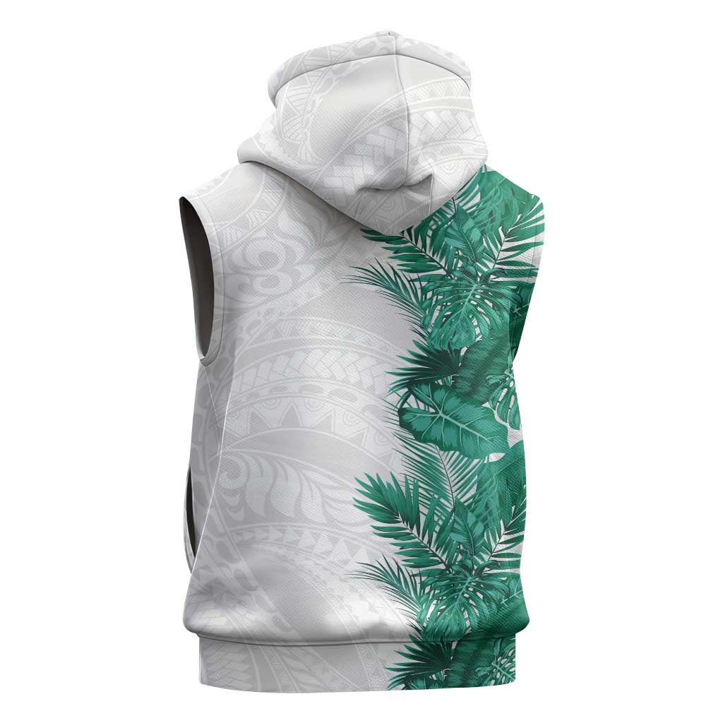 Hawaii Tropical Leaves Sleeveless Zip Hoodie Polynesian Pattern LT01 - Polynesian Pride