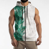 Hawaii Tropical Leaves Sleeveless Zip Hoodie Polynesian Pattern LT01 - Polynesian Pride