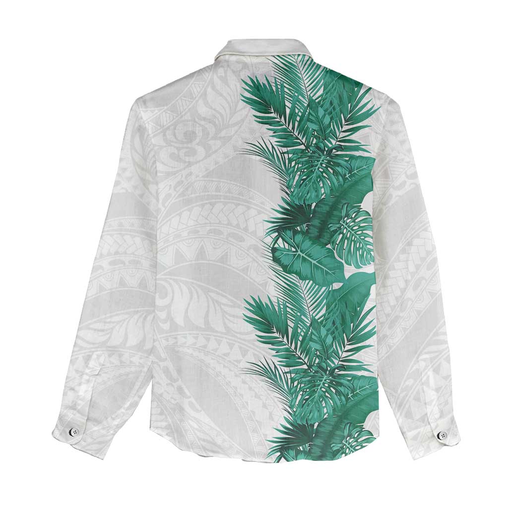 Hawaii Tropical Leaves Women Casual Shirt Polynesian Pattern LT01 - Polynesian Pride