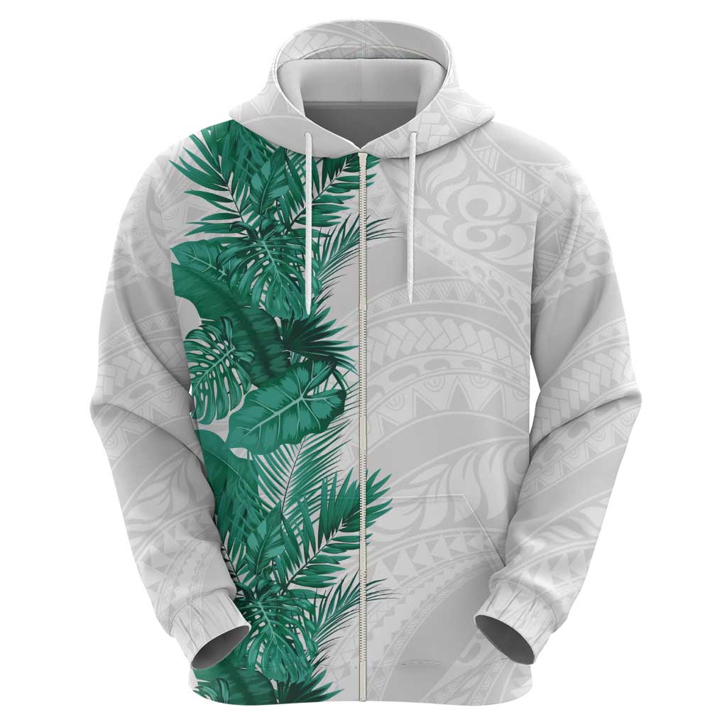 Hawaii Tropical Leaves Zip Hoodie Polynesian Pattern LT01 - Polynesian Pride