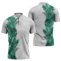 Hawaii Tropical Leaves Zipper Polo Shirt Polynesian Pattern LT01 - Polynesian Pride
