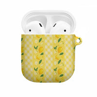 Hawaii Lemon Palaka AirPods Case Striped Stylized LT01 Yellow - Polynesian Pride