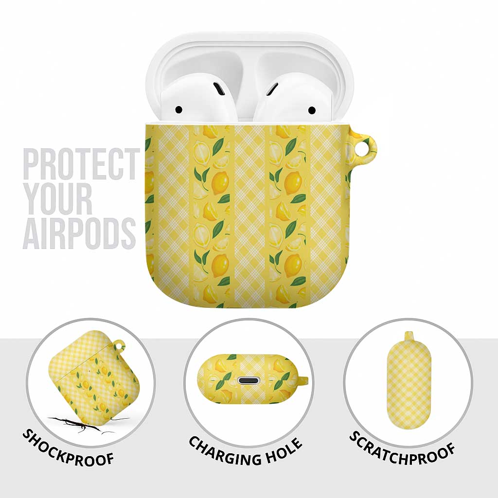 Hawaii Lemon Palaka AirPods Case Striped Stylized LT01 - Polynesian Pride