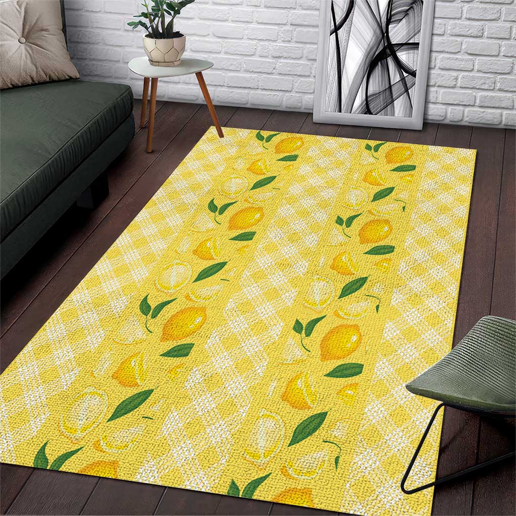 Hawaii Lemon Palaka Area Rug Striped Stylized LT01 Yellow - Polynesian Pride