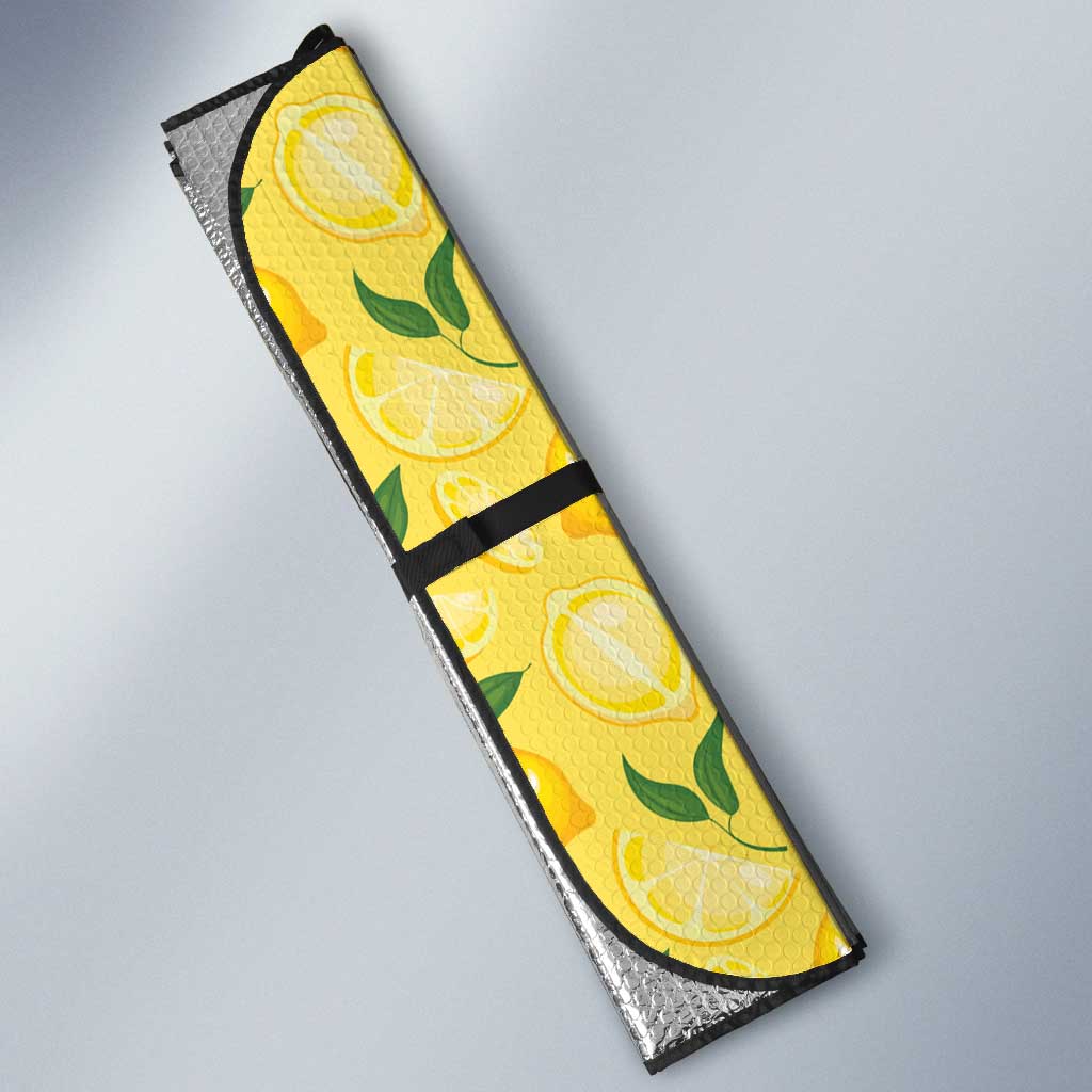 Hawaii Lemon Palaka Auto Sun Shade Striped Stylized LT01 - Polynesian Pride
