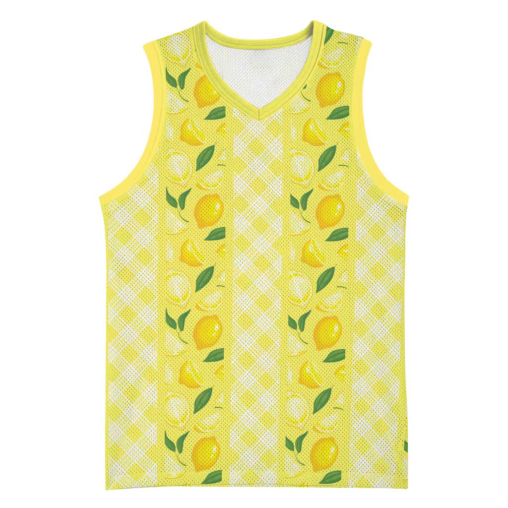 Hawaii Lemon Palaka Basketball Jersey Striped Stylized LT01 Unisex Yellow - Polynesian Pride
