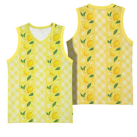 Hawaii Lemon Palaka Basketball Jersey Striped Stylized LT01 - Polynesian Pride