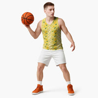 Hawaii Lemon Palaka Basketball Jersey Striped Stylized LT01 - Polynesian Pride
