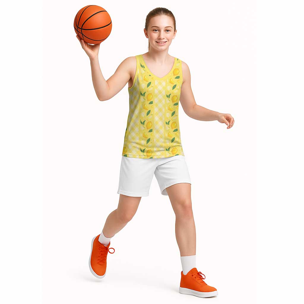 Hawaii Lemon Palaka Basketball Jersey Striped Stylized LT01 - Polynesian Pride