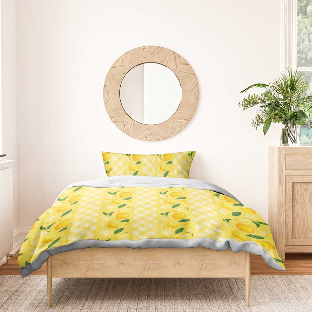 Hawaii Lemon Palaka Bedding Set Striped Stylized LT01 - Polynesian Pride