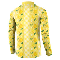 Hawaii Lemon Palaka Button Sweatshirt Striped Stylized LT01 - Polynesian Pride