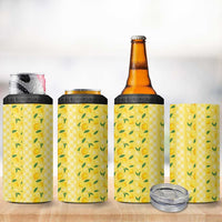 Hawaii Lemon Palaka 4 in 1 Can Cooler Tumbler Striped Stylized LT01 - Polynesian Pride