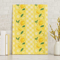 Hawaii Lemon Palaka Canvas Wall Art Striped Stylized LT01 Without Frame Yellow - Polynesian Pride