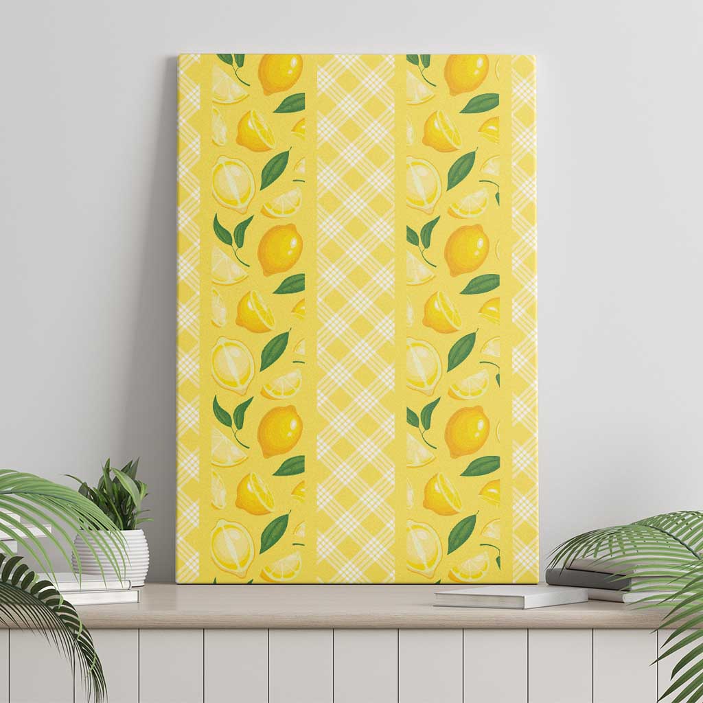 Hawaii Lemon Palaka Canvas Wall Art Striped Stylized LT01 - Polynesian Pride