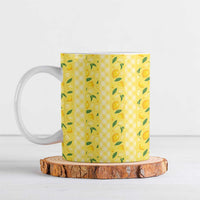 Hawaii Lemon Palaka Ceramic Mug Striped Stylized LT01 Yellow - Polynesian Pride