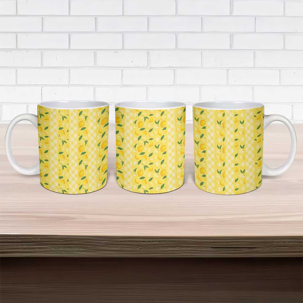 Hawaii Lemon Palaka Ceramic Mug Striped Stylized LT01 - Polynesian Pride