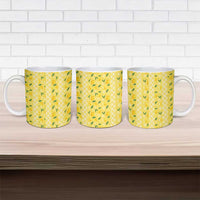 Hawaii Lemon Palaka Ceramic Mug Striped Stylized LT01 - Polynesian Pride
