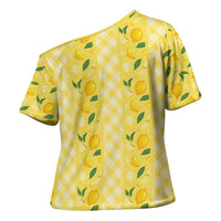 Hawaii Lemon Palaka Cross Shoulder Shirt Striped Stylized LT01 - Polynesian Pride