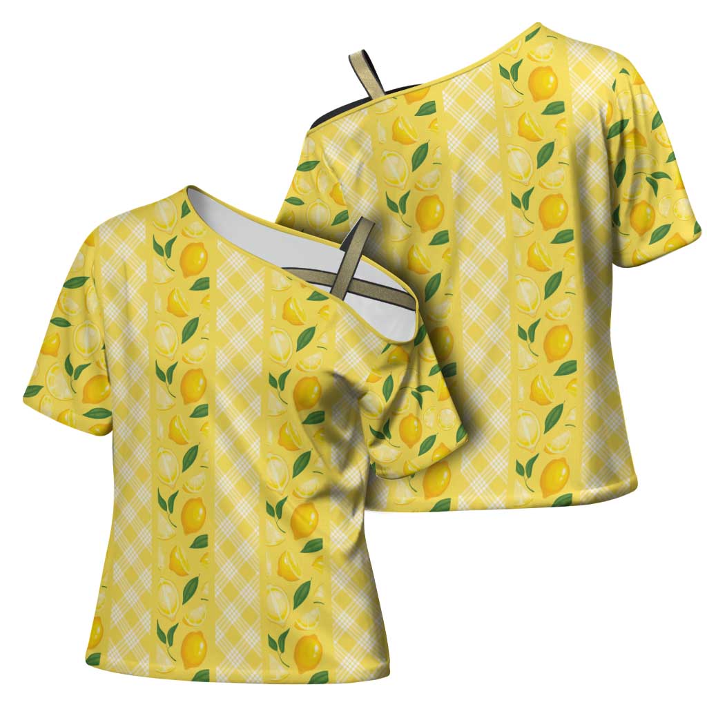 Hawaii Lemon Palaka Cross Shoulder Shirt Striped Stylized LT01 - Polynesian Pride