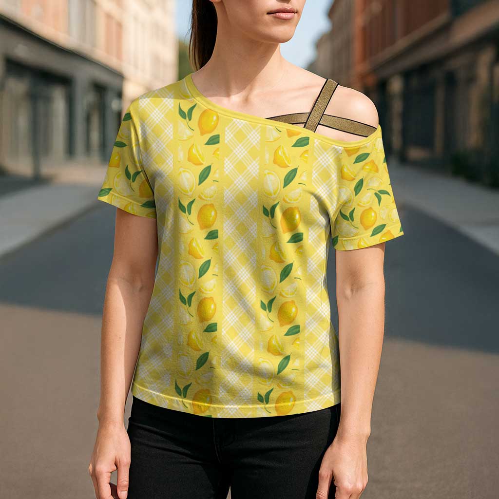 Hawaii Lemon Palaka Cross Shoulder Shirt Striped Stylized LT01 - Polynesian Pride