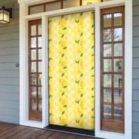 Hawaii Lemon Palaka Door Cover Striped Stylized LT01 - Polynesian Pride
