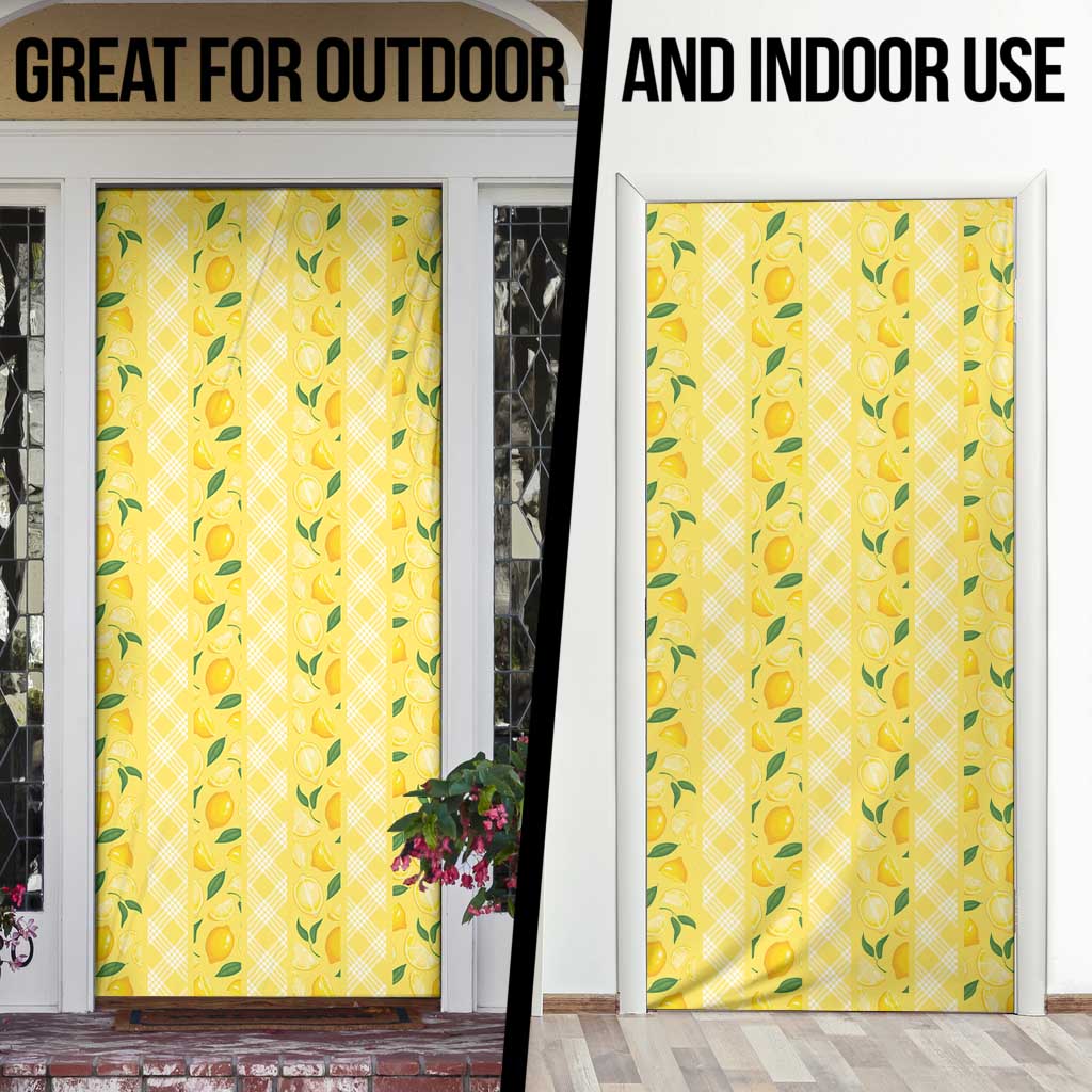 Hawaii Lemon Palaka Door Cover Striped Stylized LT01 - Polynesian Pride
