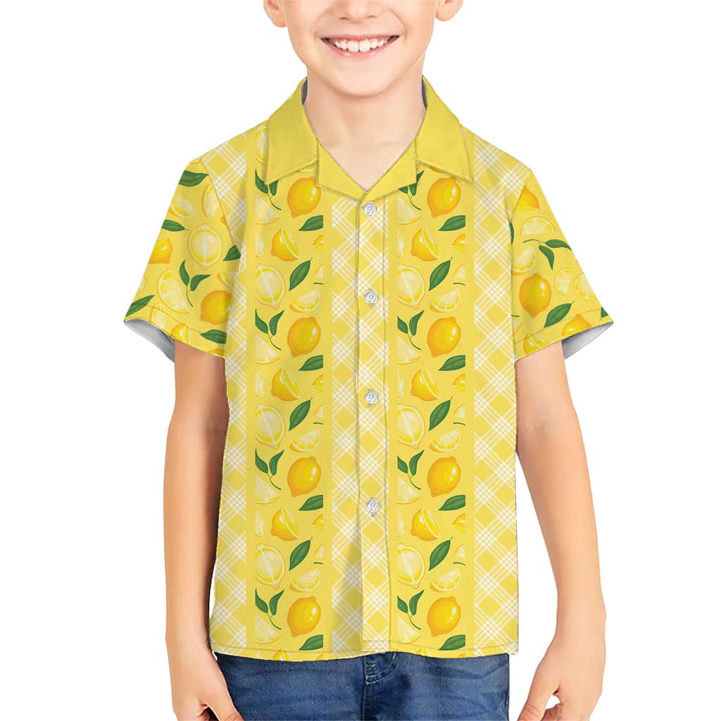 Hawaii Lemon Palaka Family Matching Tank Maxi Dress and Hawaiian Shirt Striped Stylized