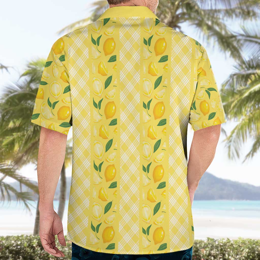 Hawaii Lemon Palaka Hawaiian Shirt Striped Stylized LT01 - Polynesian Pride