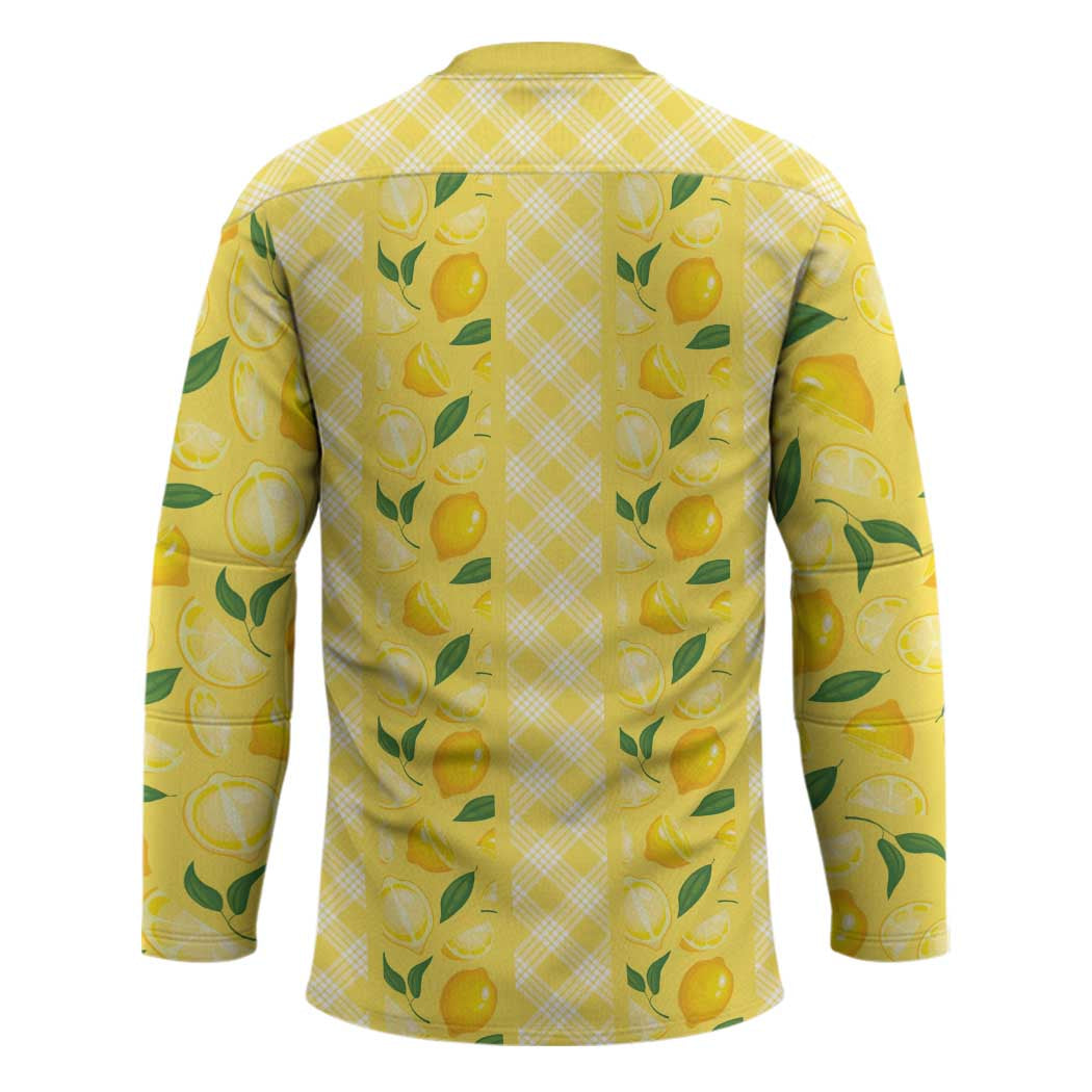 Hawaii Lemon Palaka Hockey Jersey Striped Stylized LT01 - Polynesian Pride