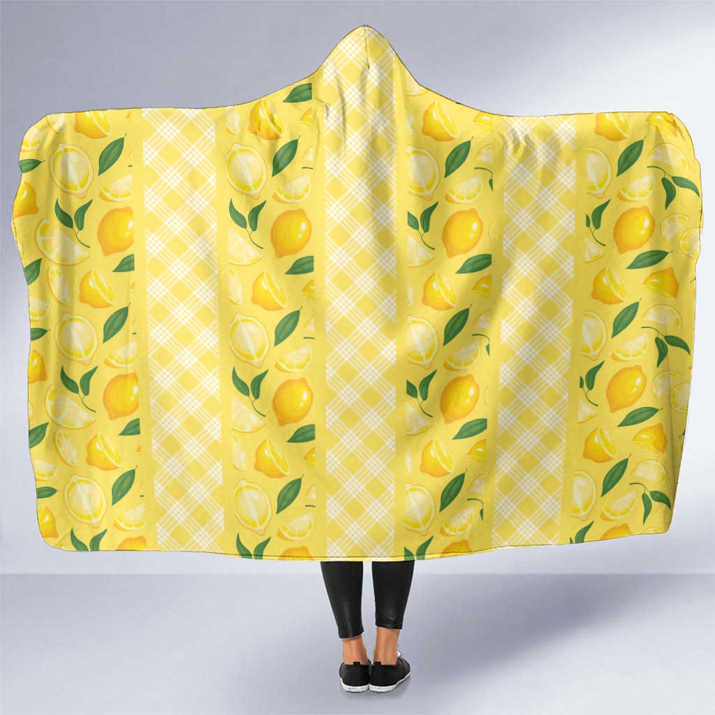 Hawaii Lemon Palaka Hooded Blanket Striped Stylized LT01 One Size Yellow - Polynesian Pride
