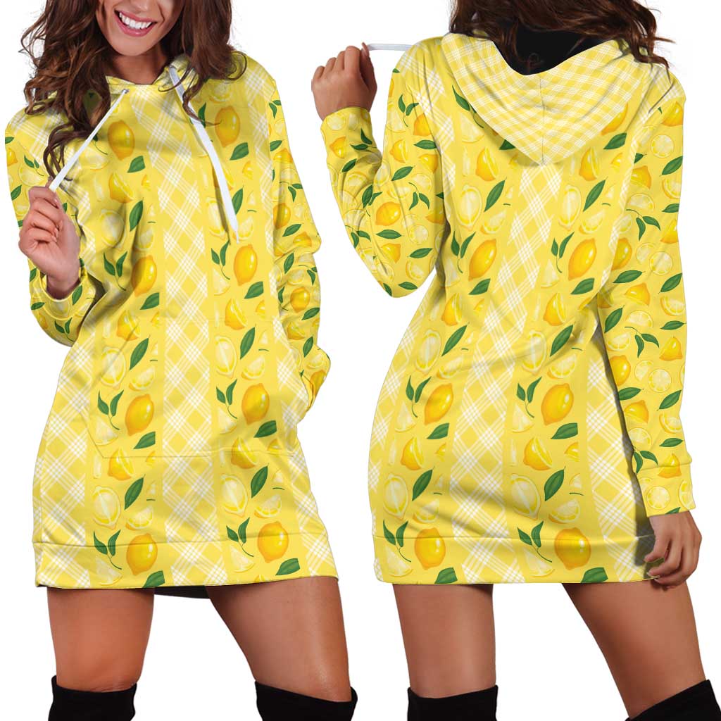 Hawaii Lemon Palaka Hoodie Dress Striped Stylized LT01 - Polynesian Pride