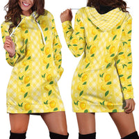 Hawaii Lemon Palaka Hoodie Dress Striped Stylized LT01 - Polynesian Pride