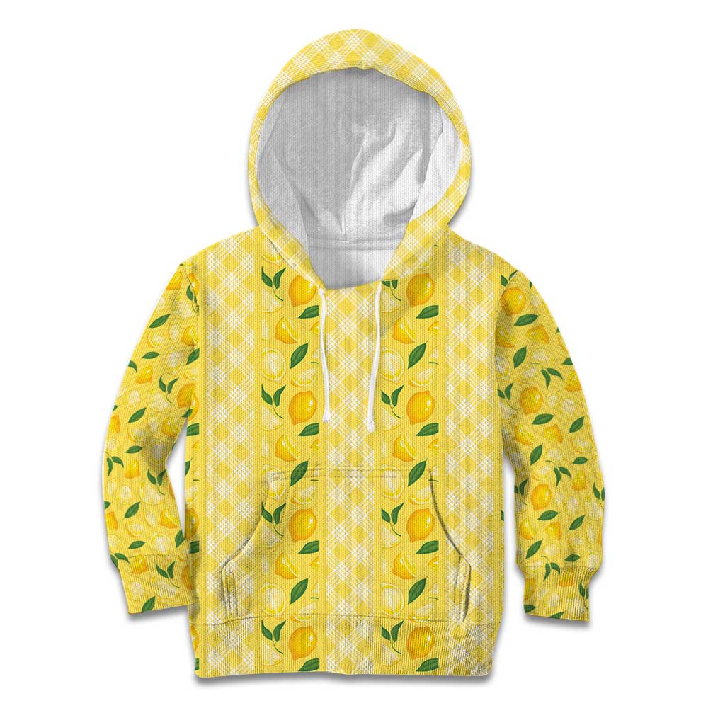 Hawaii Lemon Palaka Kid Hoodie Striped Stylized LT01 Hoodie Yellow - Polynesian Pride