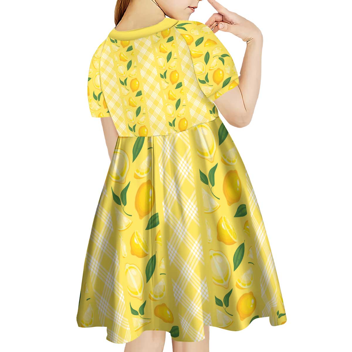 Hawaii Lemon Palaka Kid Short Sleeve Dress Striped Stylized LT01 - Polynesian Pride