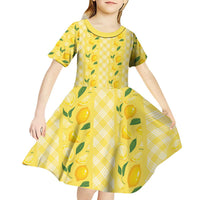 Hawaii Lemon Palaka Kid Short Sleeve Dress Striped Stylized LT01 - Polynesian Pride