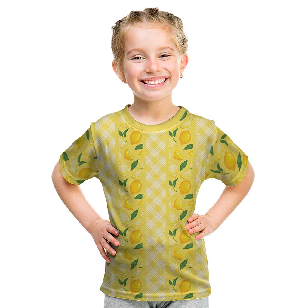 Hawaii Lemon Palaka Kid T Shirt Striped Stylized LT01 Yellow - Polynesian Pride
